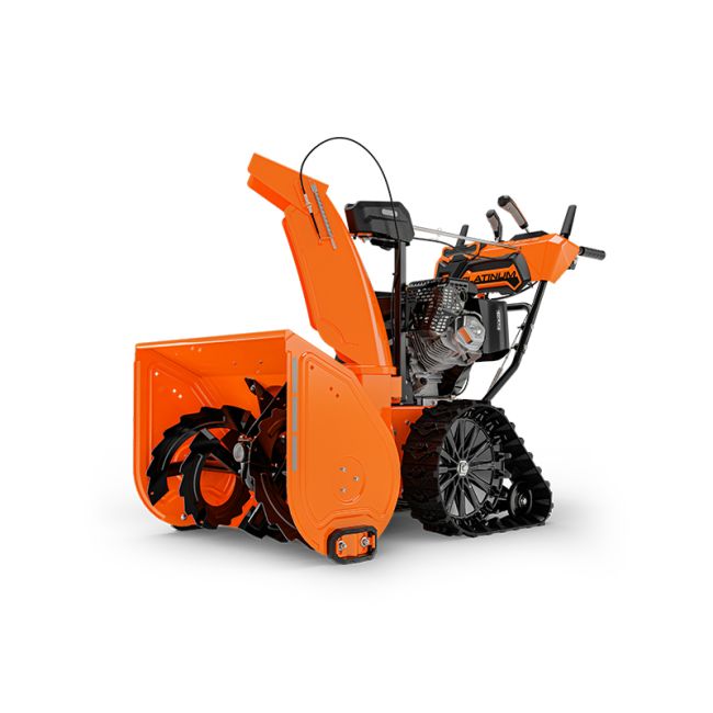 QUITANIEVES ARIENS PLATINUM 28RT - ORUGA - Motor Loncin 369 cc (Inyeccion electronica combustible ) - Anchura trabajo 71 cm - Diametro turbina 35,6 cm  -Movimento nieve 77 toneladas/hora.