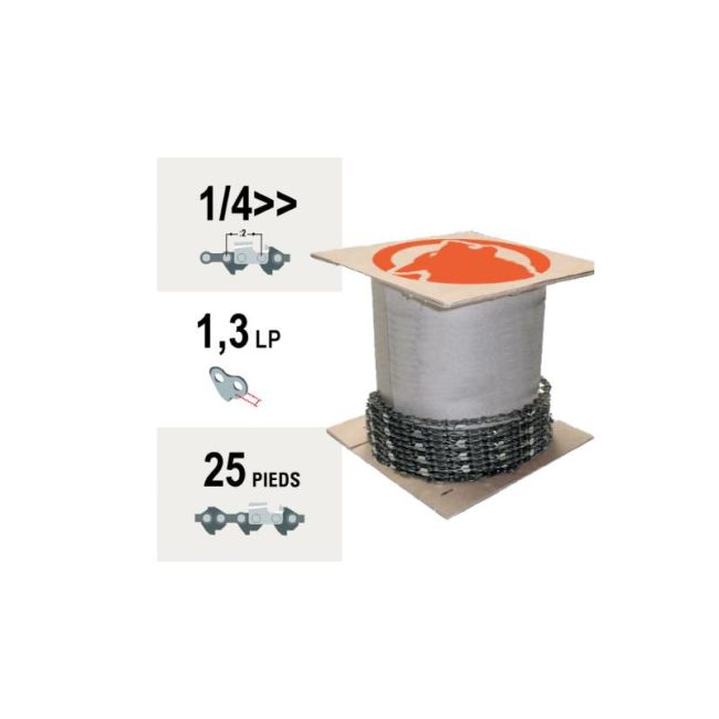 ROLLO CADENA 100 PIES 1/4' 1,1MM. 2400 ESLB